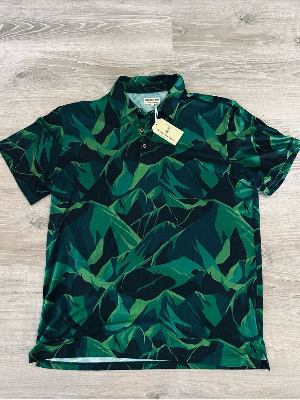 Men's Green Camouflage Short-Sleeve Polo